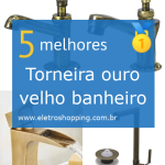 Torneiras ouro velho para banheiro