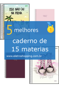 Melhores cadernos  de 15 matérias