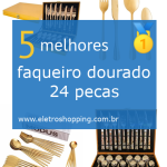 Melhores faqueiros dourados 24 pecas