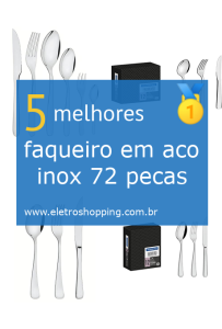 Melhores faqueiros em aço inox 72 pecas